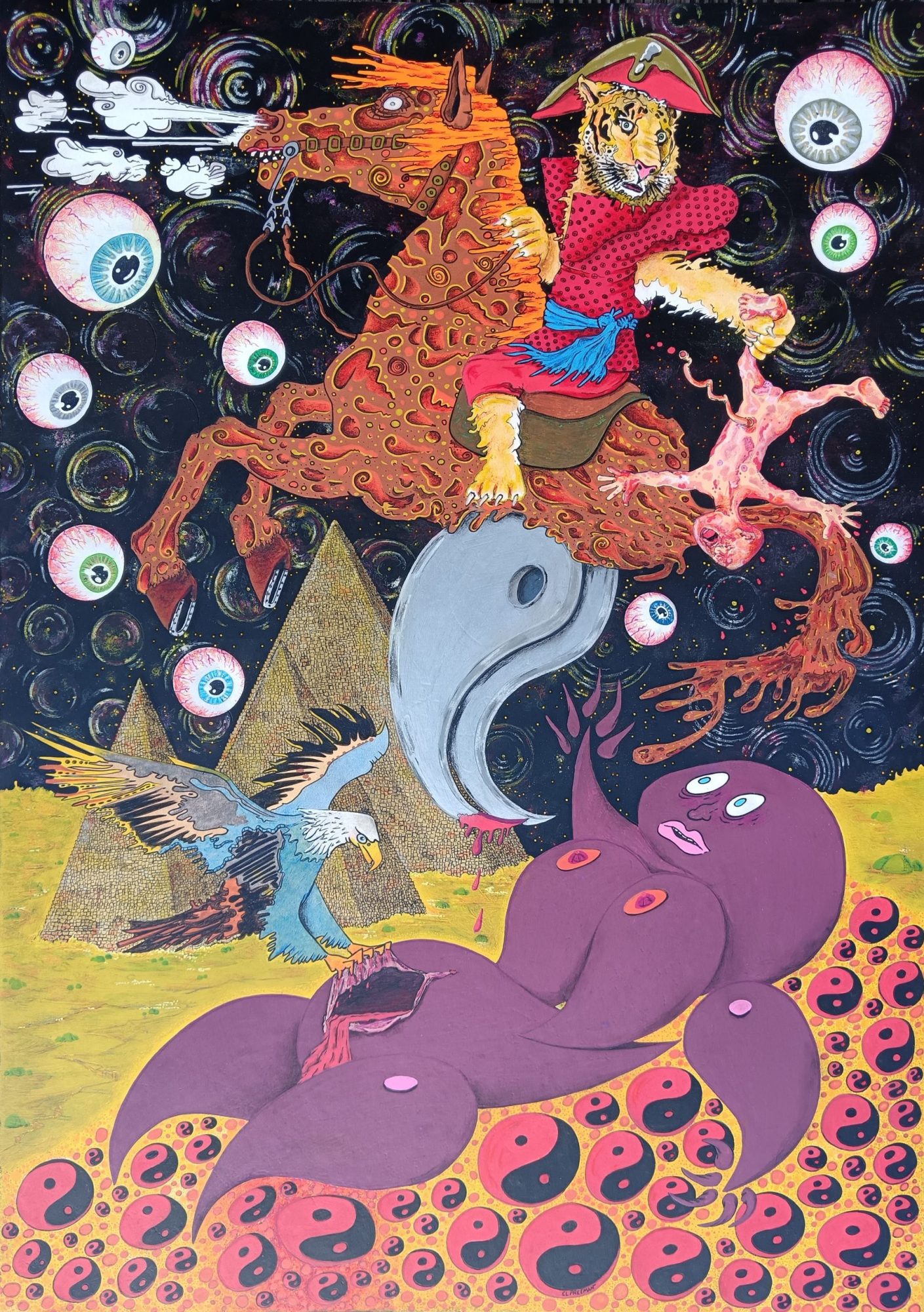 Naissance forcée de l'enfant géopolitique au destin bipolarisé - Version 2026 - 45x64 - 3000 €